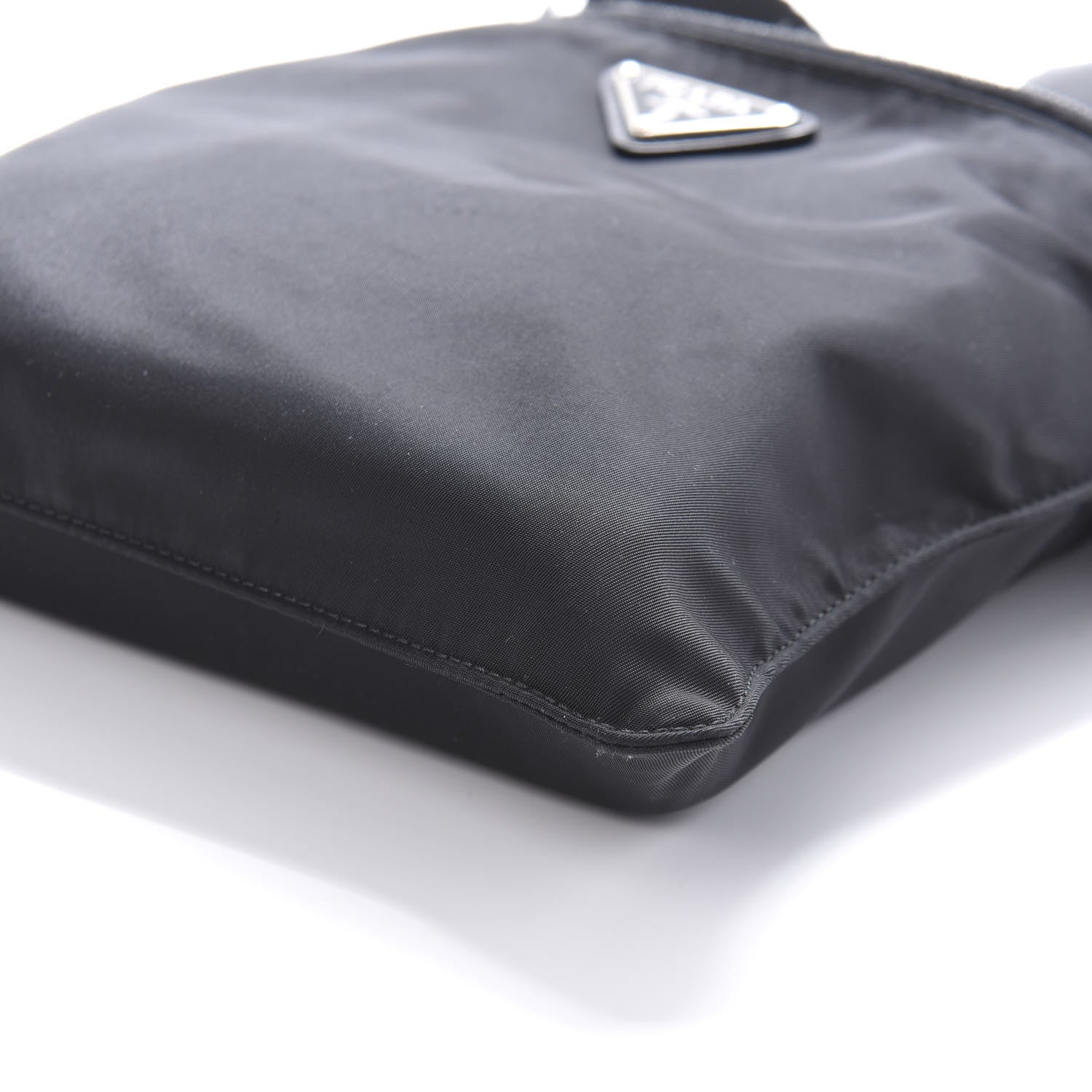 Prada Nylon Vela Flat Messenger Bag Black 7 of 9
