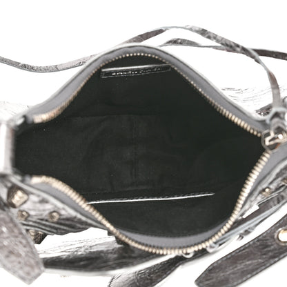 Balenciaga Metallic Agneau Arena Le Cagole Shoulder Bag XS Silver 5 of 10