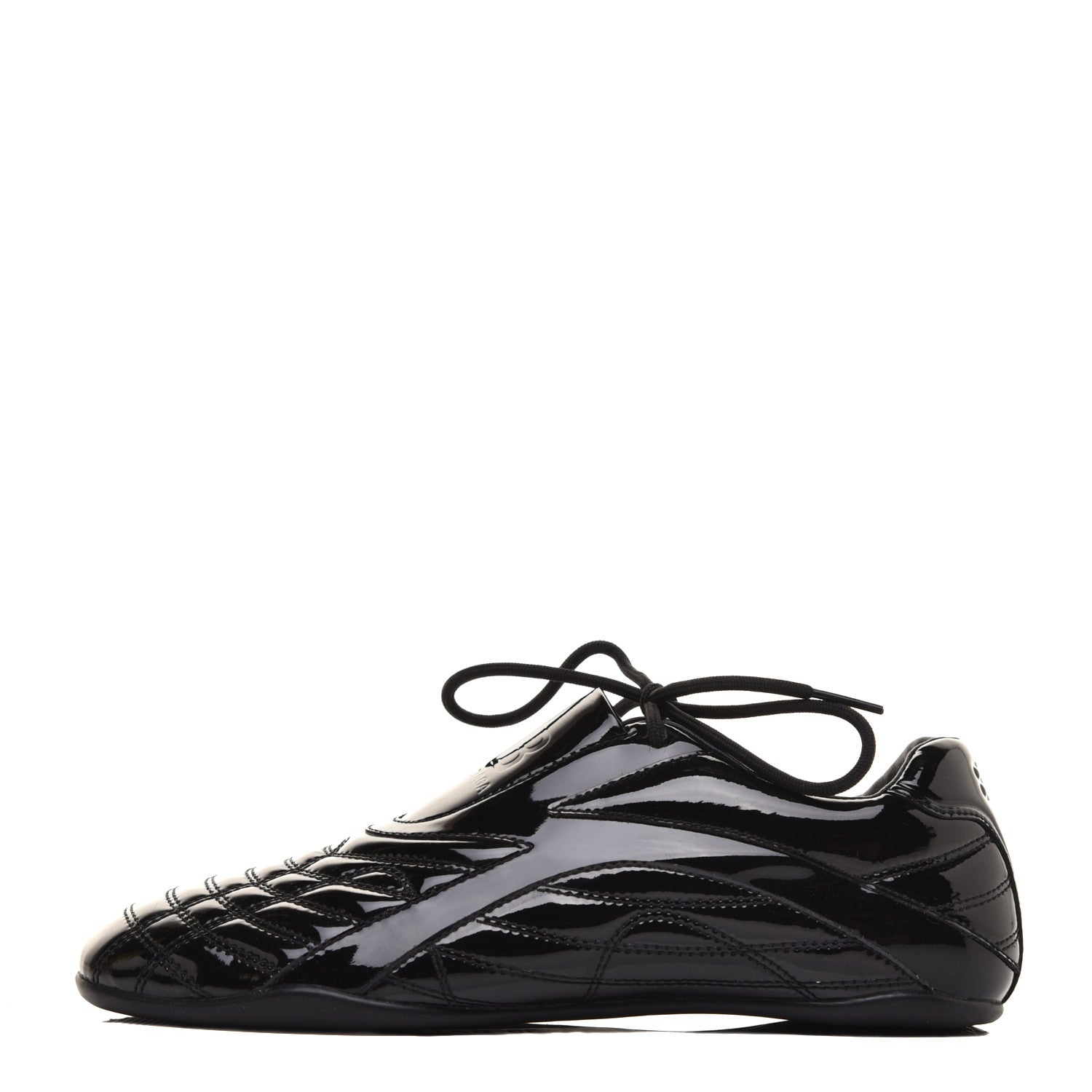 Balenciaga Patent Polyurethane Womens Zen Sneakers 39 Black 1 of 10