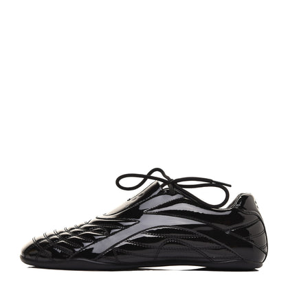 Balenciaga Patent Polyurethane Womens Zen Sneakers 39 Black 1 of 10