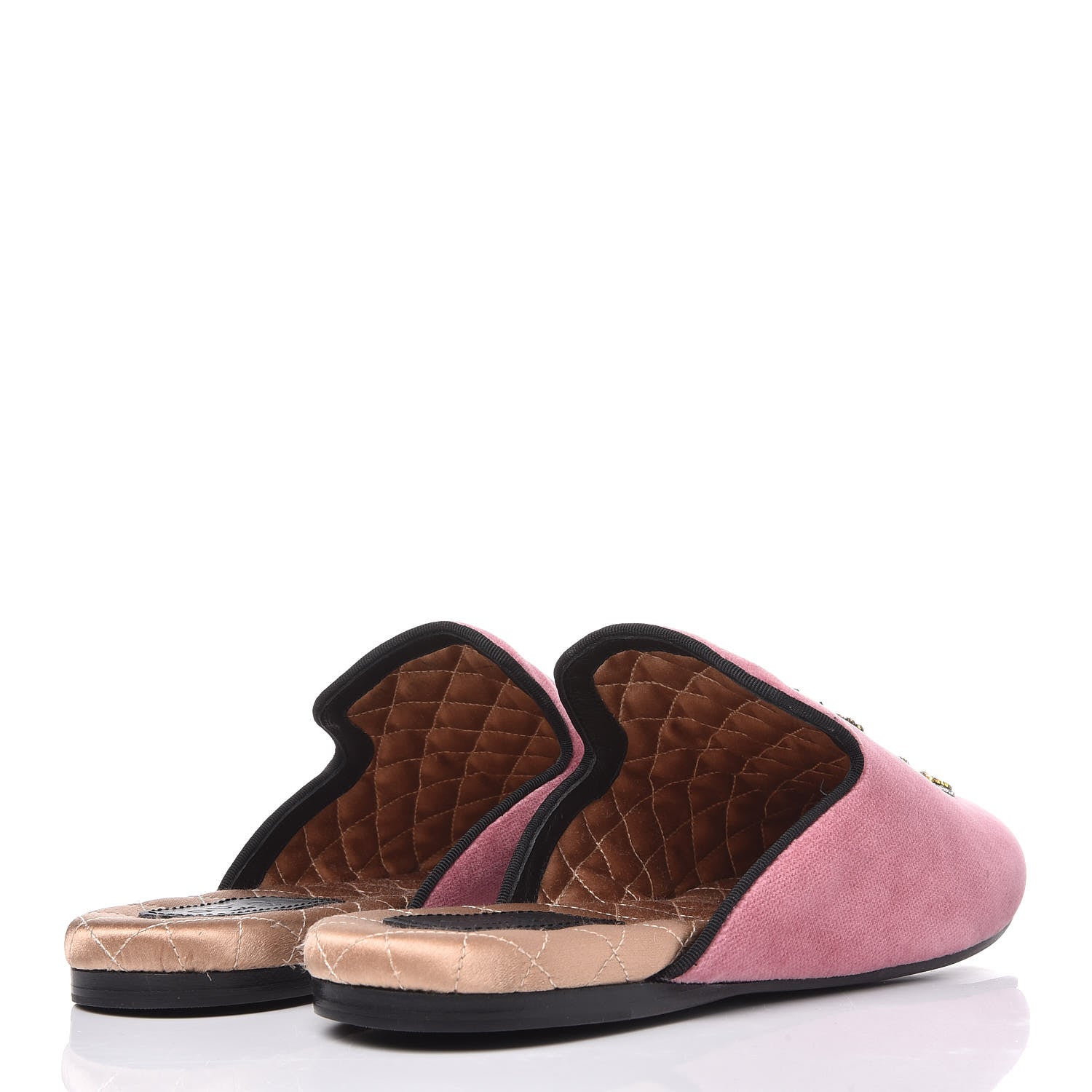 Gucci Velvet Embellished Evening Slippers 36 Tibet Red 4 of 8