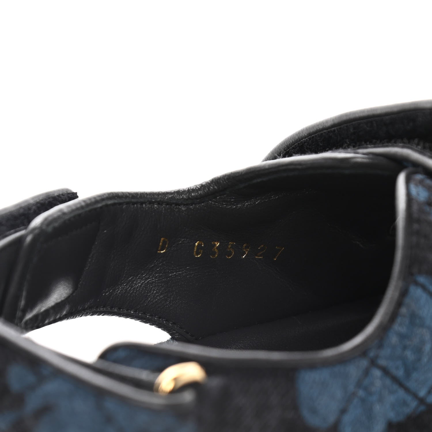 Chanel Denim Velcro Dad Sandals 39 Dark Grey Blue Black 8 of 9