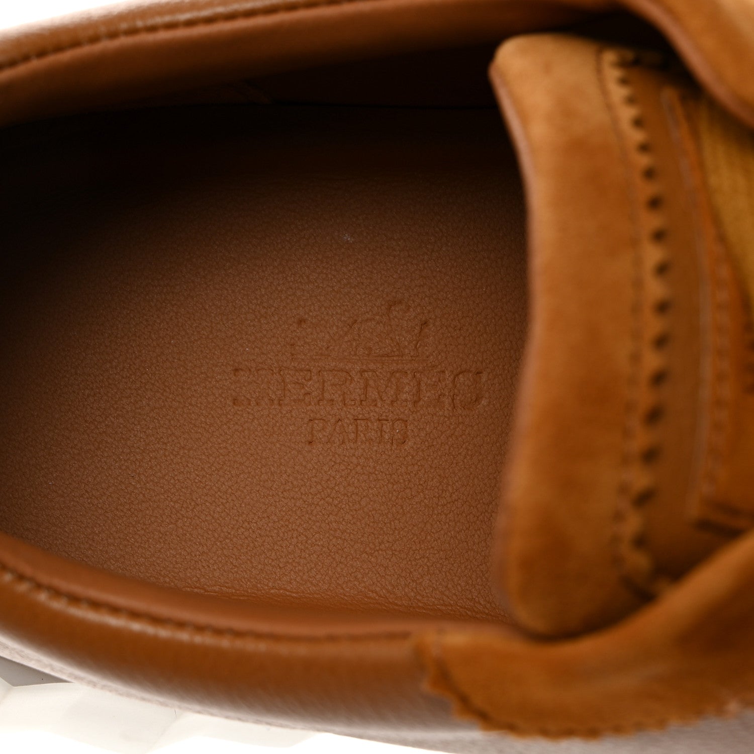 Hermes Sport Goatskin Suede Goatskin Womens Bouncing Sneakers 38 Naturel 6 of 8