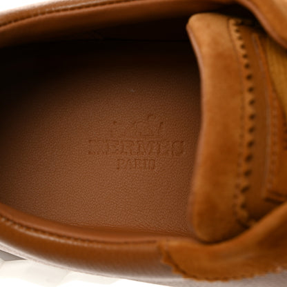 Hermes Sport Goatskin Suede Goatskin Womens Bouncing Sneakers 38 Naturel 6 of 8
