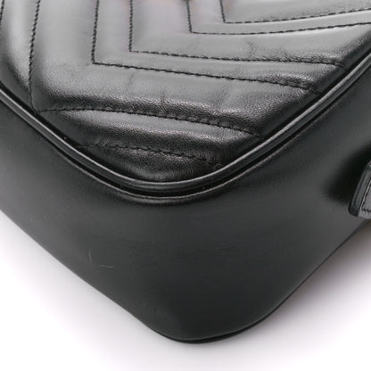 Gucci Calfskin Matelasse Small GG Marmont Chain Shoulder Bag Black 11 of 11