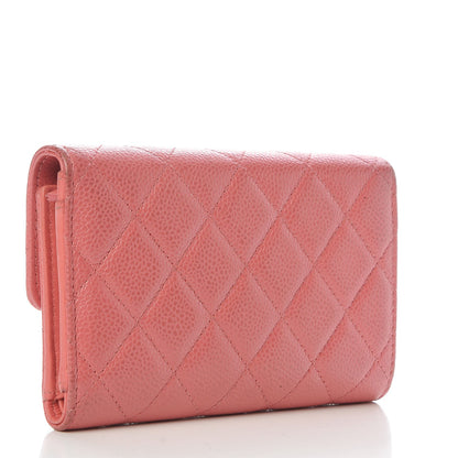 Chanel Caviar Quilted Medium Flap Wallet Pink 2 of 8