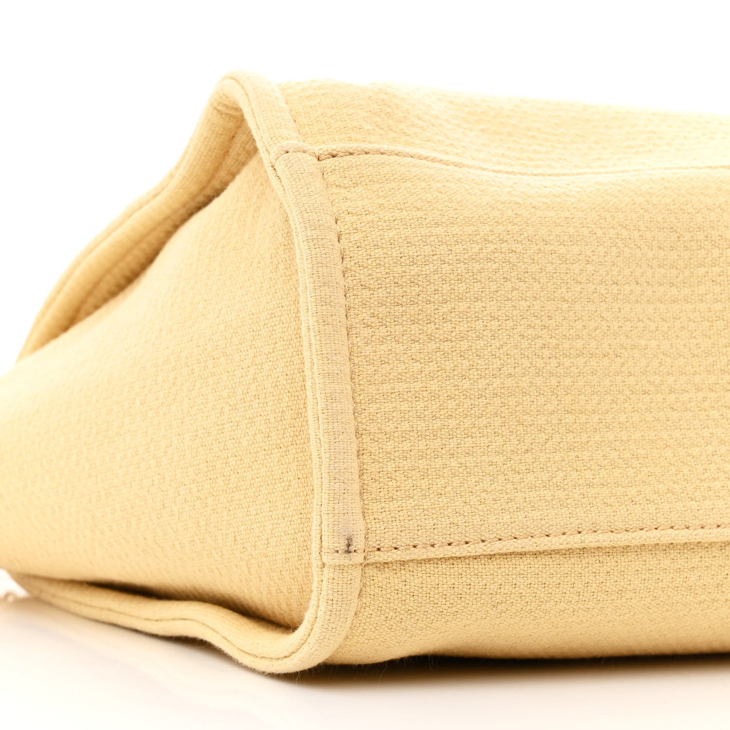 Chanel Mixed Fibers Small Deauville Tote Yellow 11 of 12