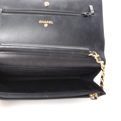 Chanel Aged Calfskin Lucky Charms Casino 2.55 Reissue Wallet on Chain WOC Black 5 of 11