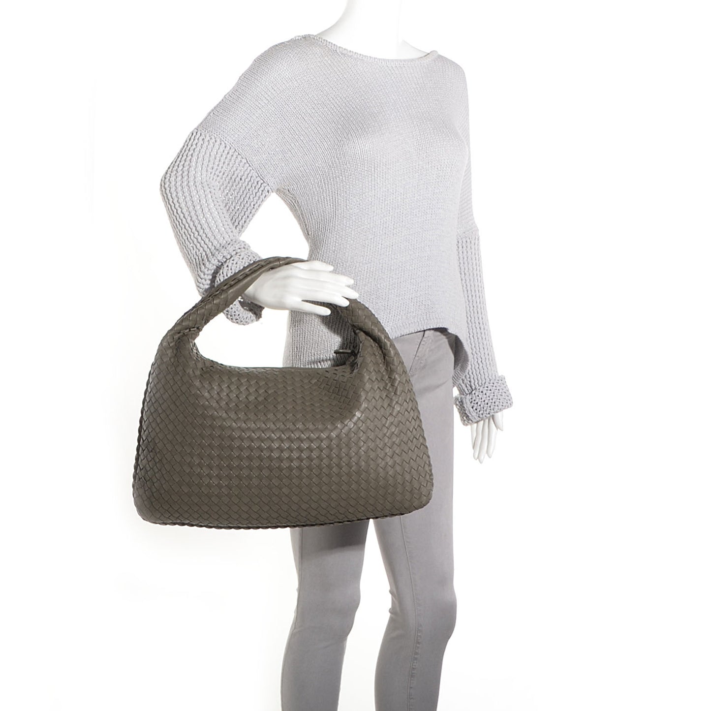 Nappa Intrecciato Large Veneta Hobo Shadow