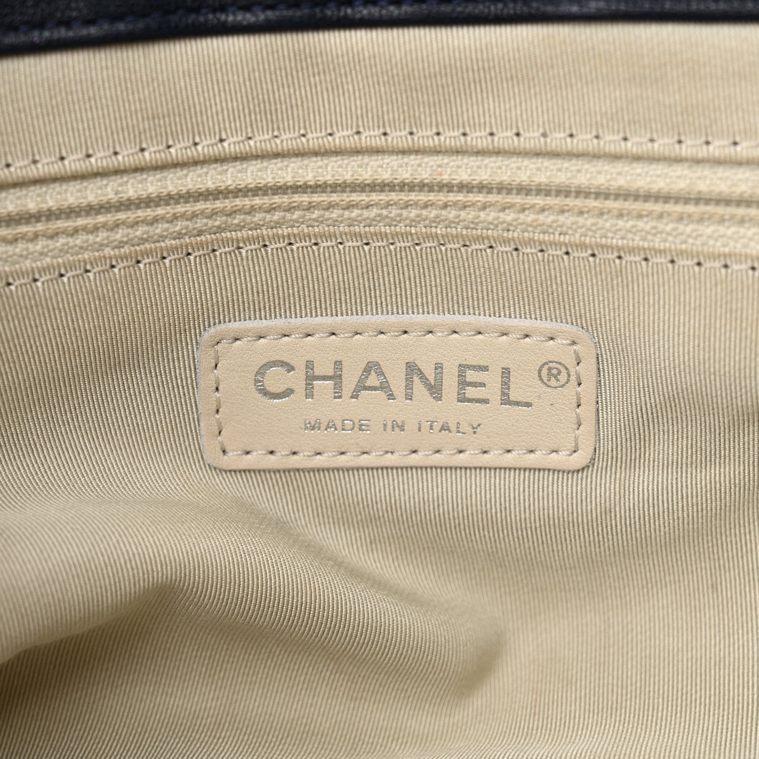 Chanel Washed Lambskin Quilted Medium Chain Around Messenger Navy Blue 6 of 11