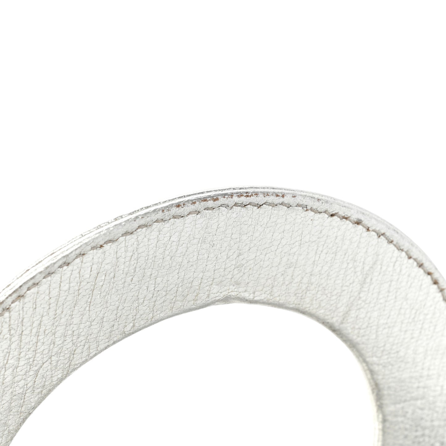 Metallic Grained Calfskin Cannage Small Lucky Badges My Lady Dior Silver