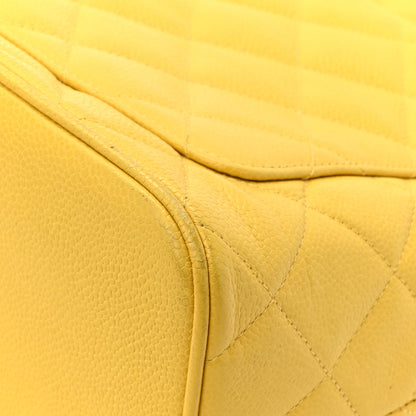 Chanel Caviar Quilted Medallion Tote Yellow 11 of 13