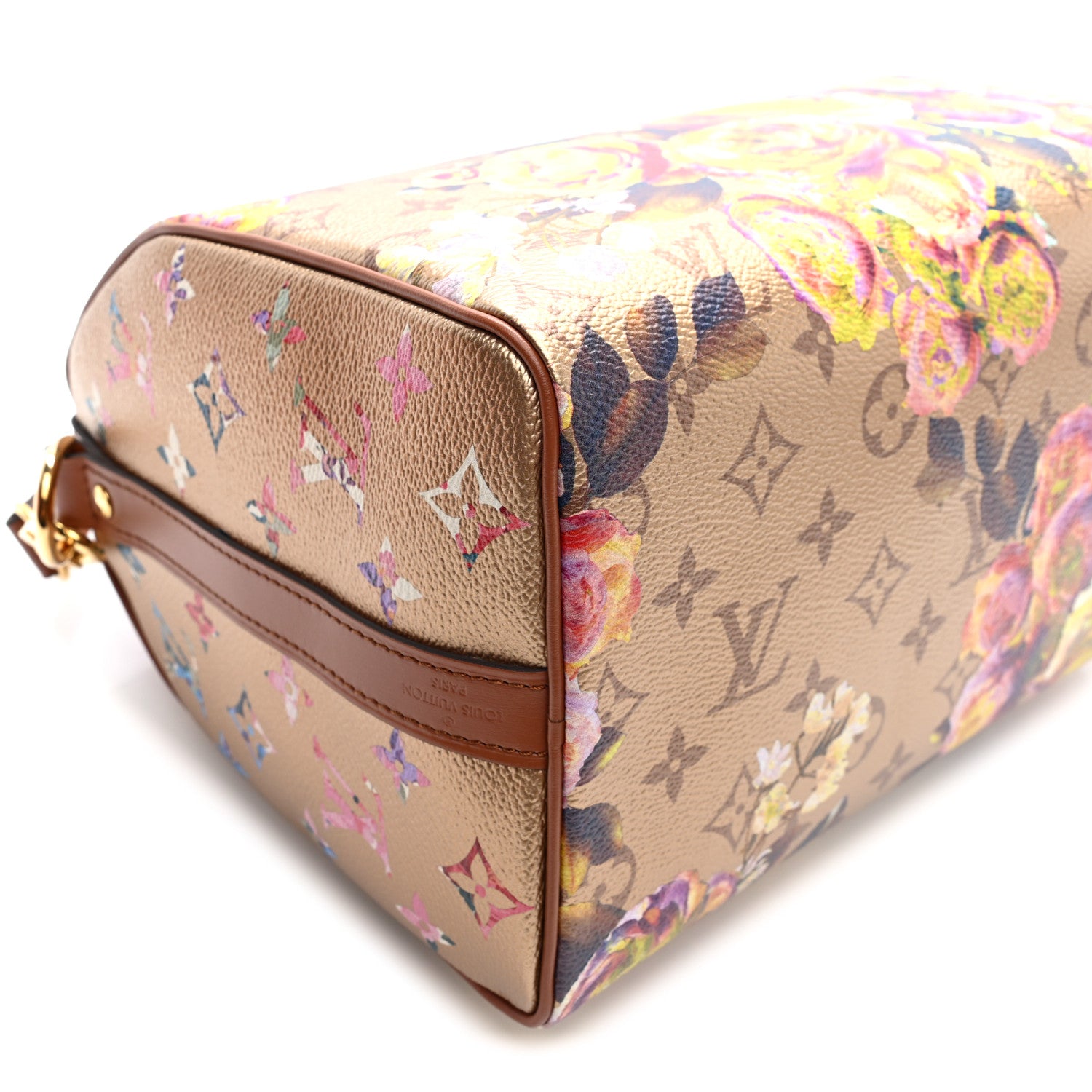 Louis Vuitton Metallic Monogram LV Garden Speedy Bandouliere 25 Gold 8 of 9