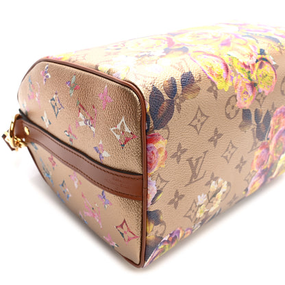 Louis Vuitton Metallic Monogram LV Garden Speedy Bandouliere 25 Gold 8 of 9