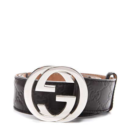 Gucci Guccissima Interlocking G Belt 100 40 Dark Brown 1 of 7