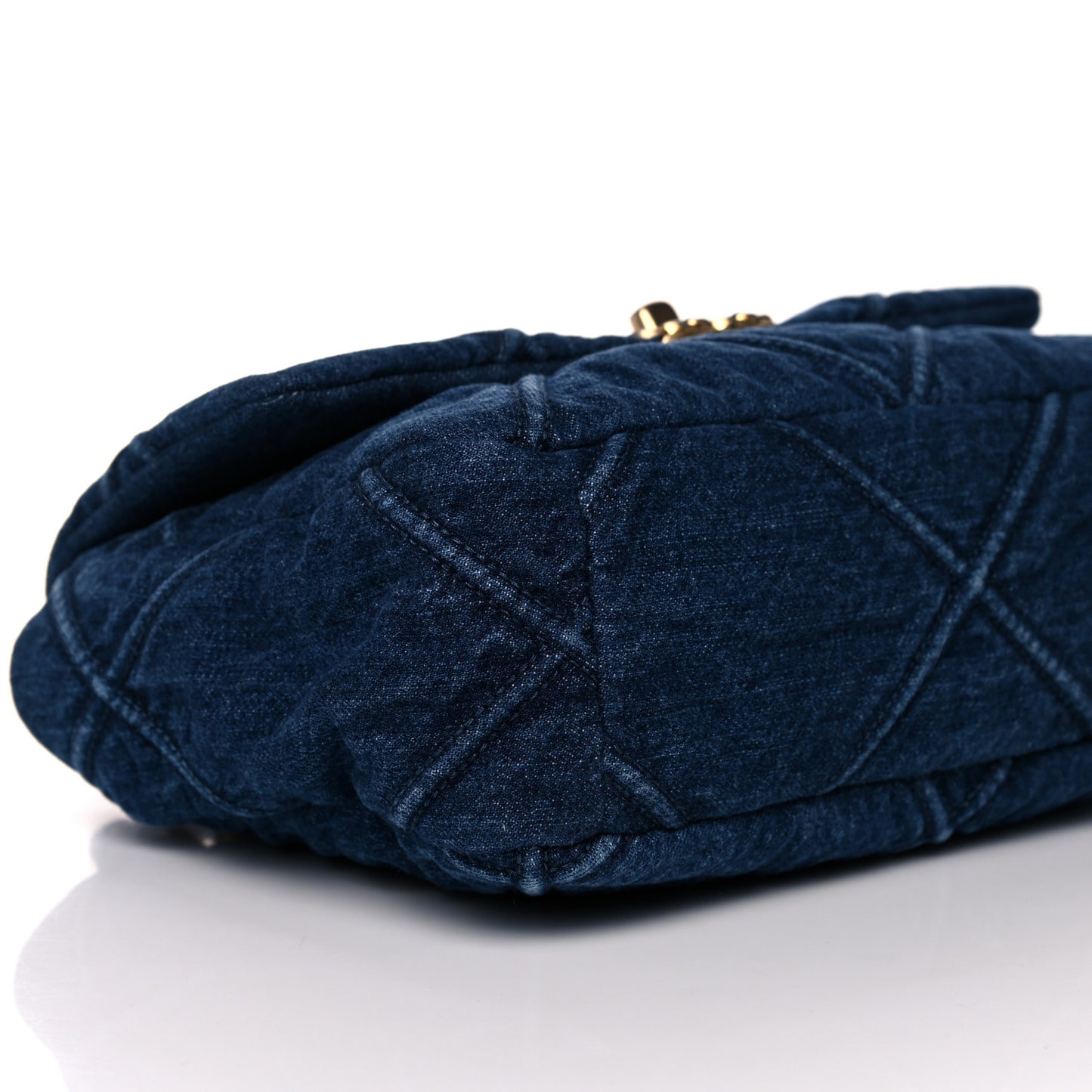 Denim Quilted Medium Chanel 19 Flap Blue