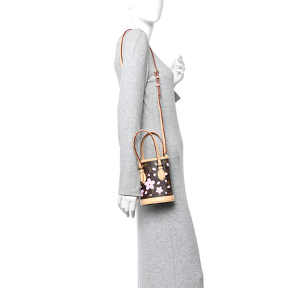 Louis Vuitton LV X TM Monogram Cherry Blossom Nano Bucket Sakura Brown 2 of 9