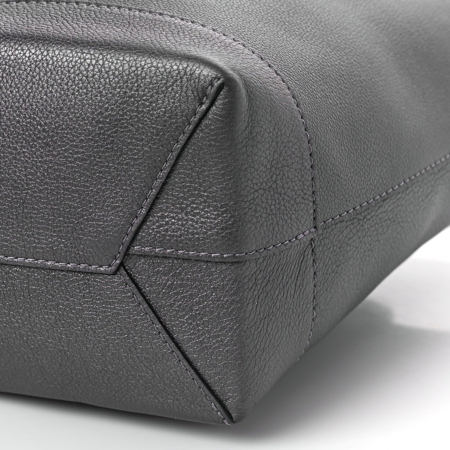 Metallic Calfskin Eyelet Lockme Backpack Black