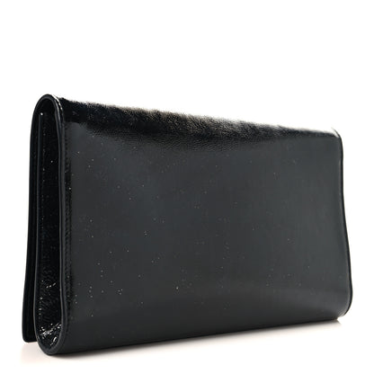 Saint Laurent Textured Patent Monogram Large Belle De Jour Clutch Black 3 of 9