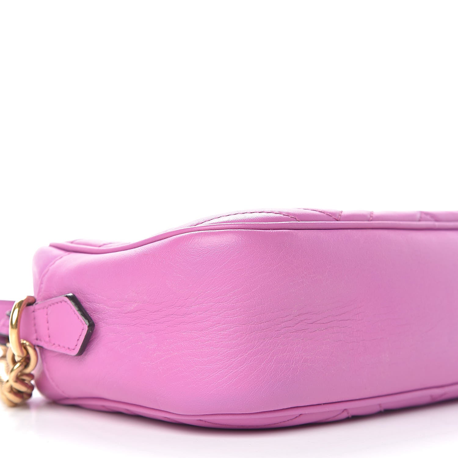 Gucci Calfskin Matelasse Small GG Marmont Chain Shoulder Bag Candy Mousse 9 of 12