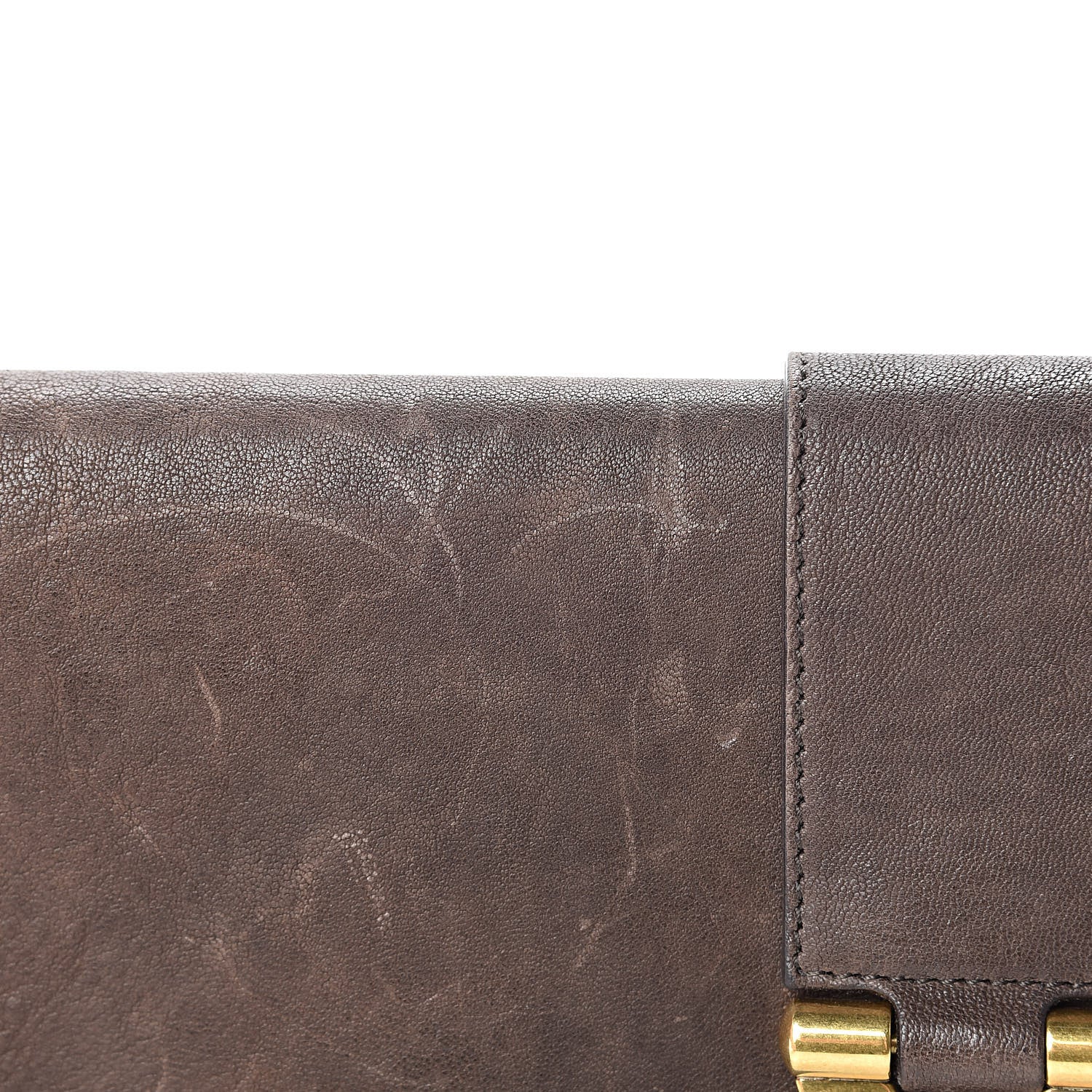 Saint Laurent Sheepskin Classic Y Ligne Clutch Brown 9 of 13