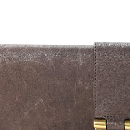Saint Laurent Sheepskin Classic Y Ligne Clutch Brown 9 of 13