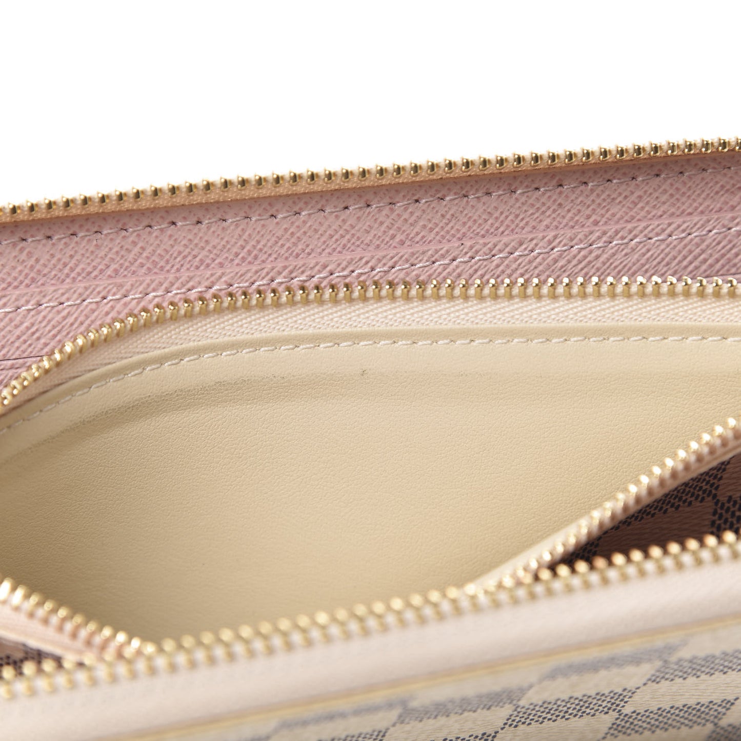 Damier Azur Clemence Wallet Rose Ballerine