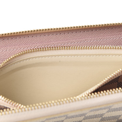 Louis Vuitton Damier Azur Clemence Wallet Rose Ballerine 10 of 11