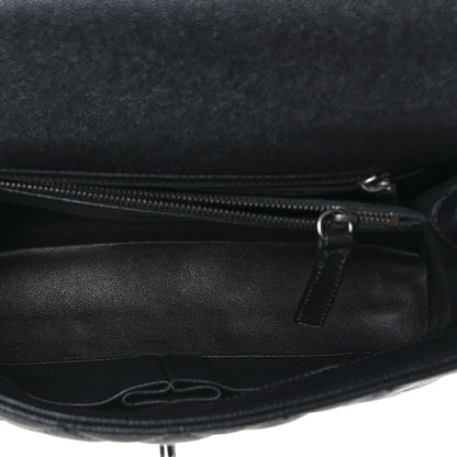 Chanel Caviar Lizard Embossed Quilted Small Coco Handle Flap Black 5 of 9