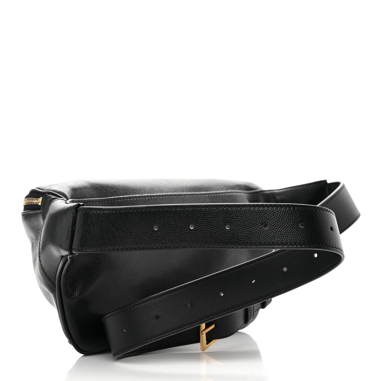 Saint Laurent Grain De Poudre Monogram Belt Bag Black 3 of 12