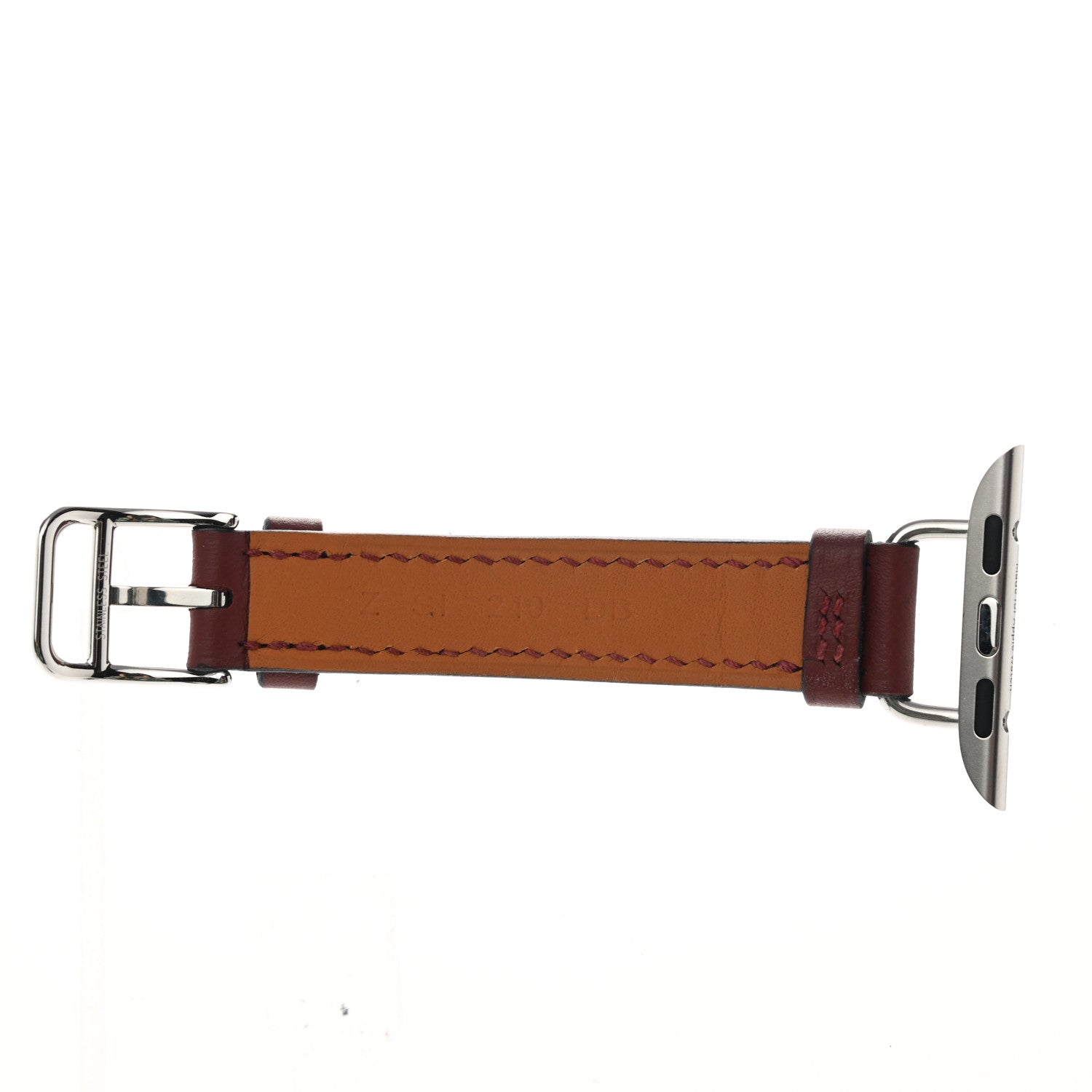 Hermes Swift 41mm Apple Watch Attelage Double Tour Band Rouge H 4 of 5