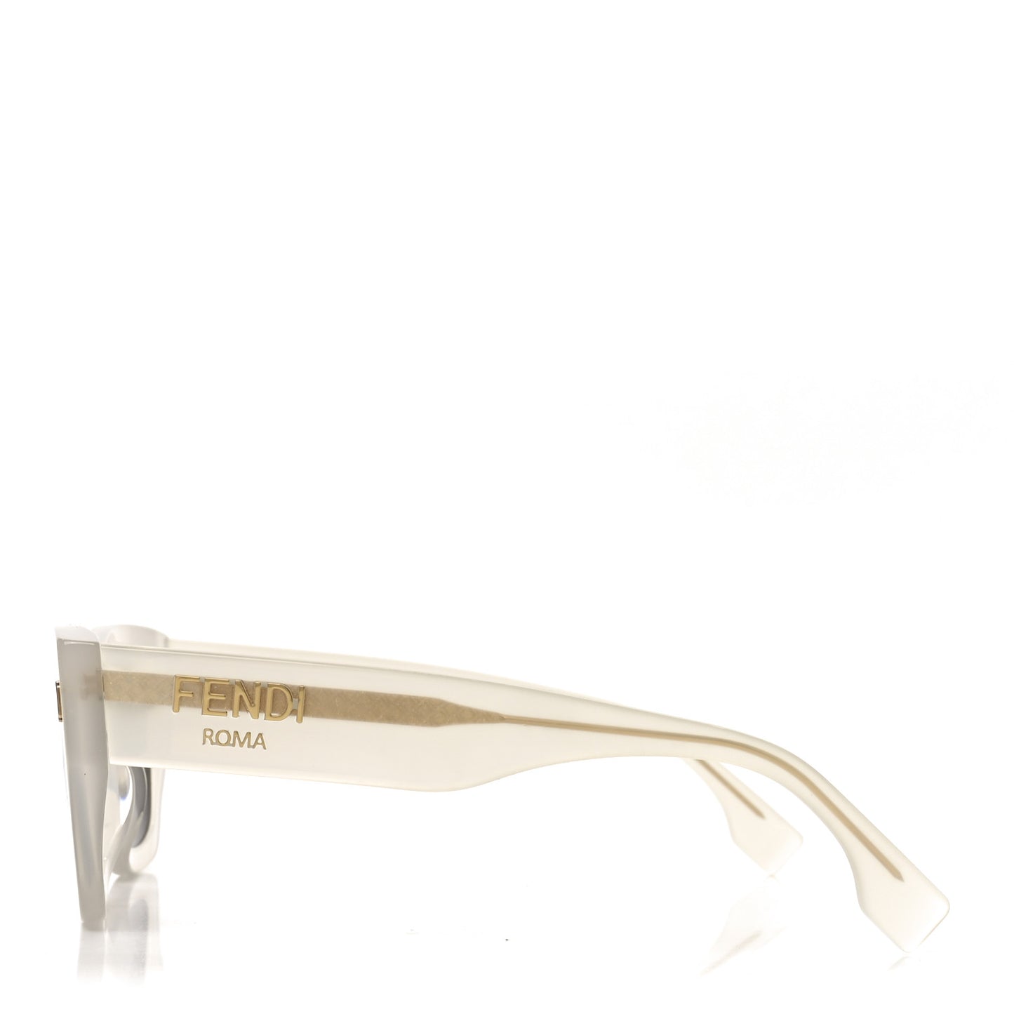 Acetate Fendi Roma Square Sunglasses FE40100I White