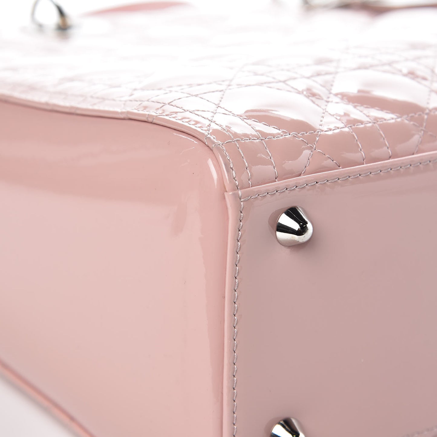 Patent Cannage Large Lady Dior Light Pink