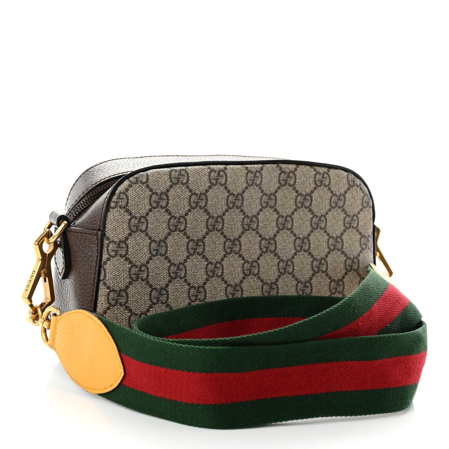 Gucci GG Supreme Monogram Web Neo Vintage Shoulder Bag Beige New Acero Crop 3 of 10