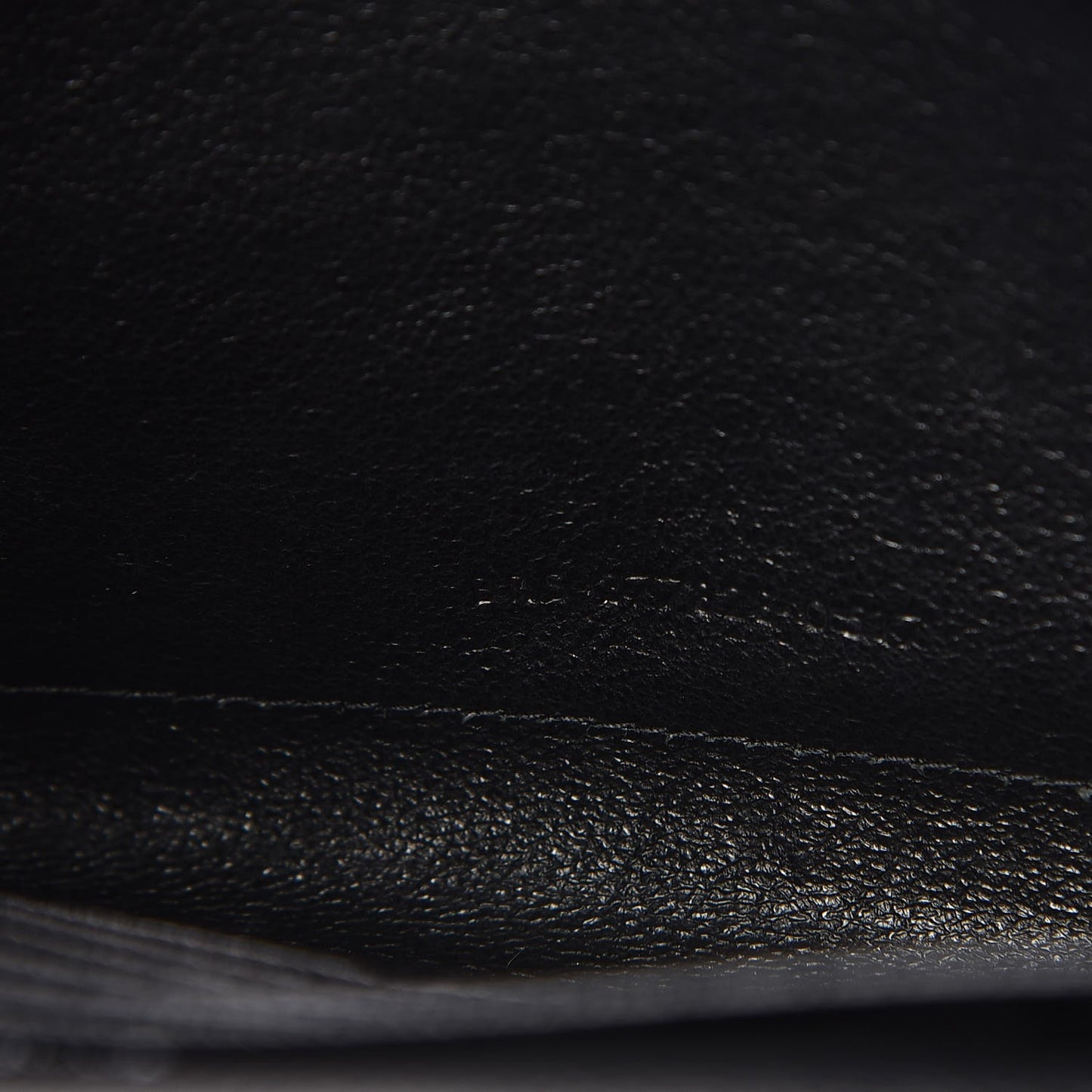 Grain De Poudre Matelasse Chevron Monogram Chain Wallet Black