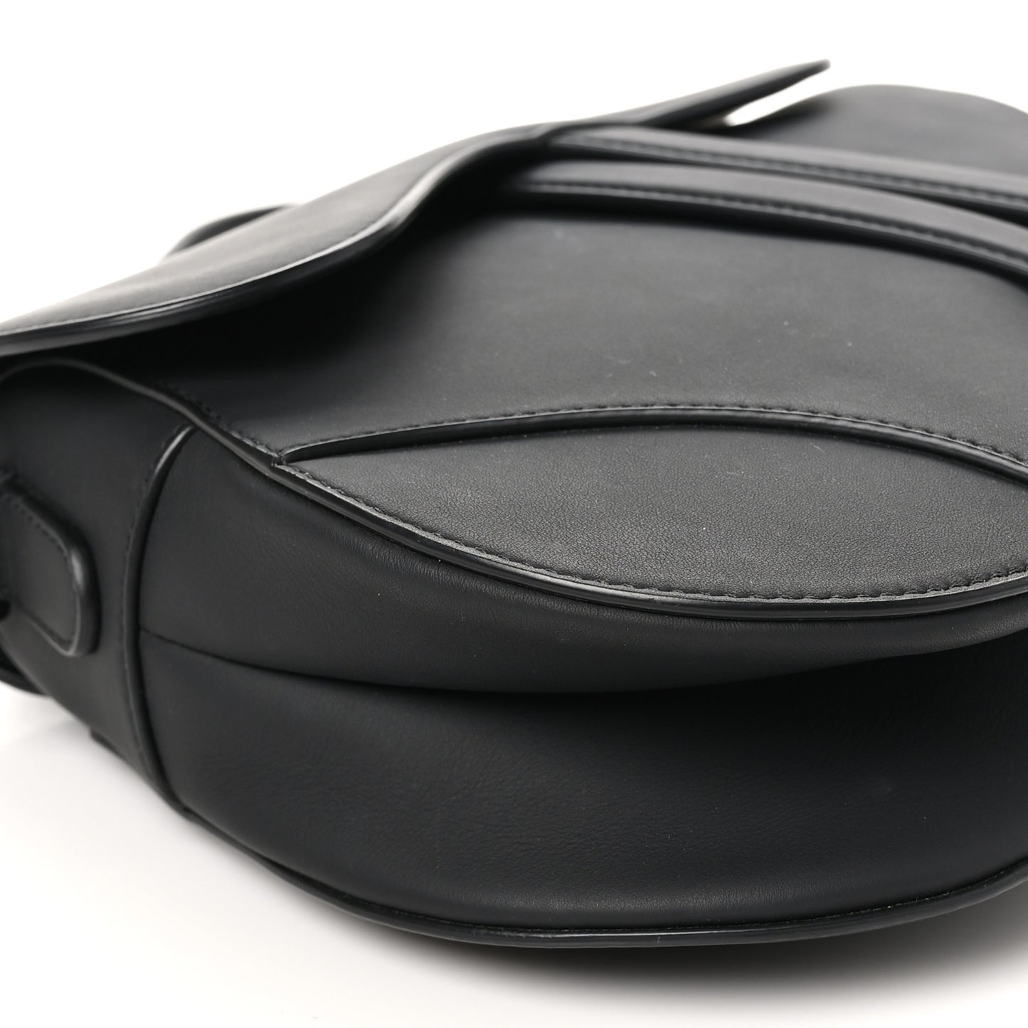 Ultra Matte Calfskin Saddle Bag Black