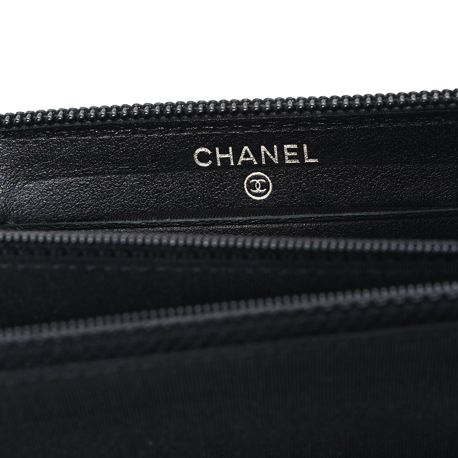Chanel Caviar Quilted Small Boy Zip Around Wallet Black 6 of 9