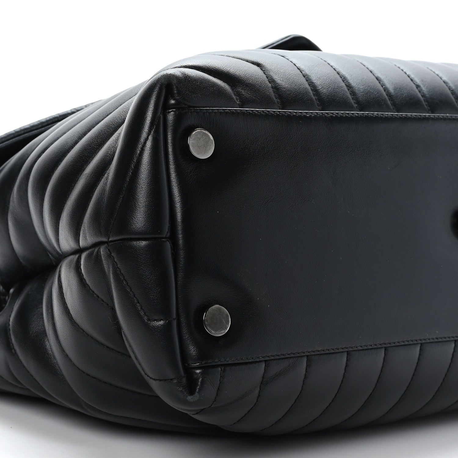 Saint Laurent Calfskin Y Quilted Monogram Monochrome Large Loulou Chain Satchel Black 8 of 9