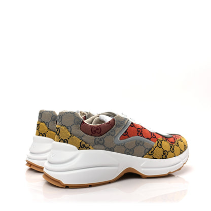 Gucci Monogram Multicolor Mens Rhyton Sneakers 10.5 Yellow Blue Great White Tabasco 4 of 7