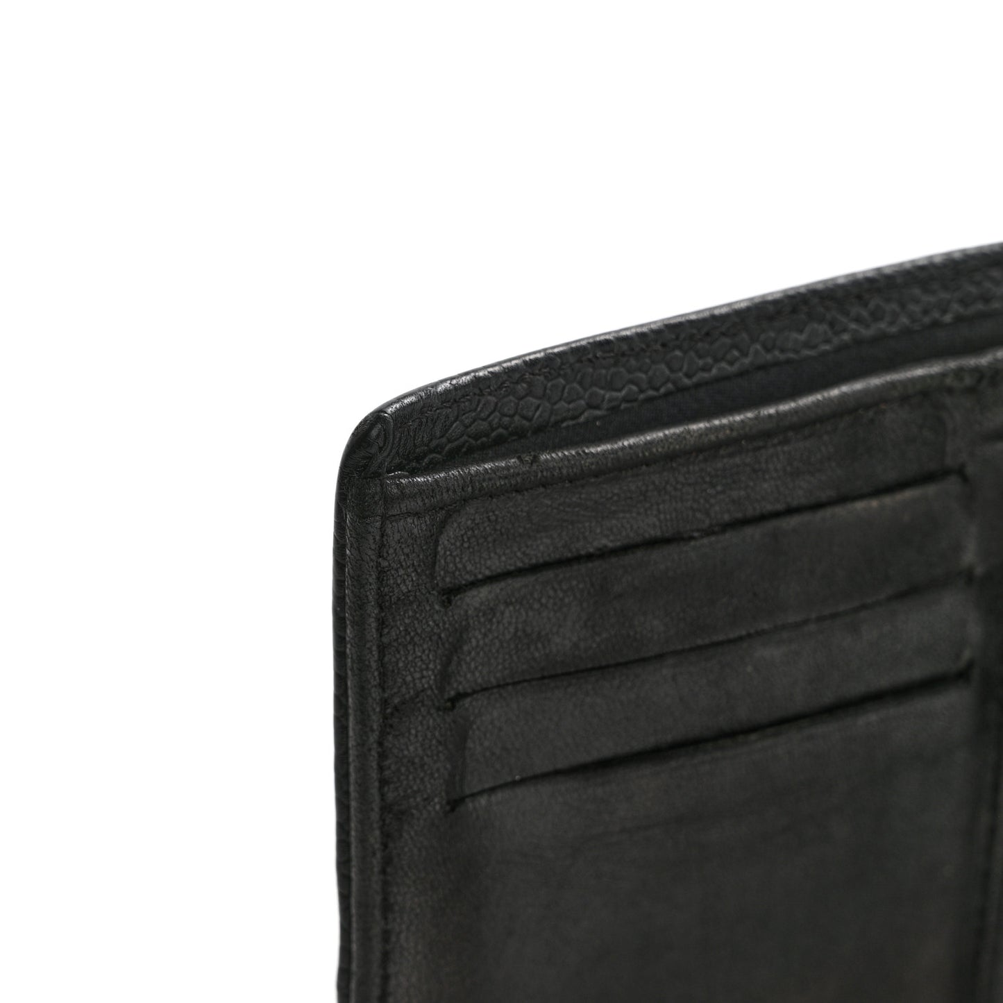 Caviar Timeless CC Compact French Wallet Black