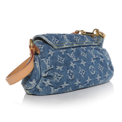 Louis Vuitton Monogram Denim Mini Pleaty Blue 3 of 7