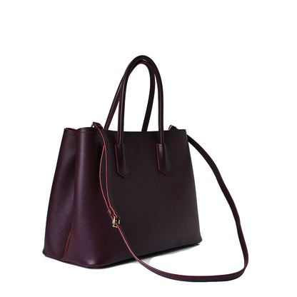 Prada Saffiano Cuir Large Double Bag Granato Scarlatto 3 of 9