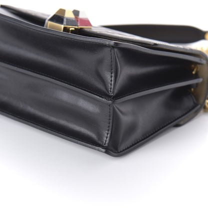 Fendi Vitello Liberty Bi-Color FF 1974 Embossed Small Kan I Shoulder Bag Black Maya 7 of 12
