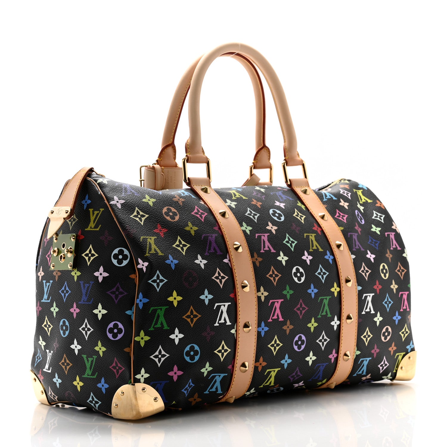 Louis Vuitton Monogram Multicolor Keepall 45 Black 2 of 10