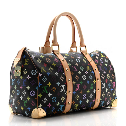 Louis Vuitton Monogram Multicolor Keepall 45 Black 2 of 10