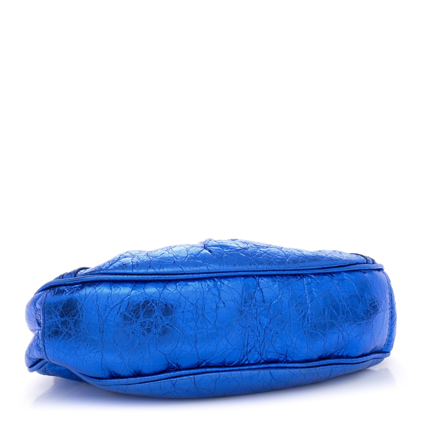 Metallic Arena Agneau Le Cagole Shoulder Bag XS Blue