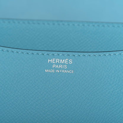 Hermes Epsom Enamel Constance 24 Bleu Du Nord Rouge 6 of 23