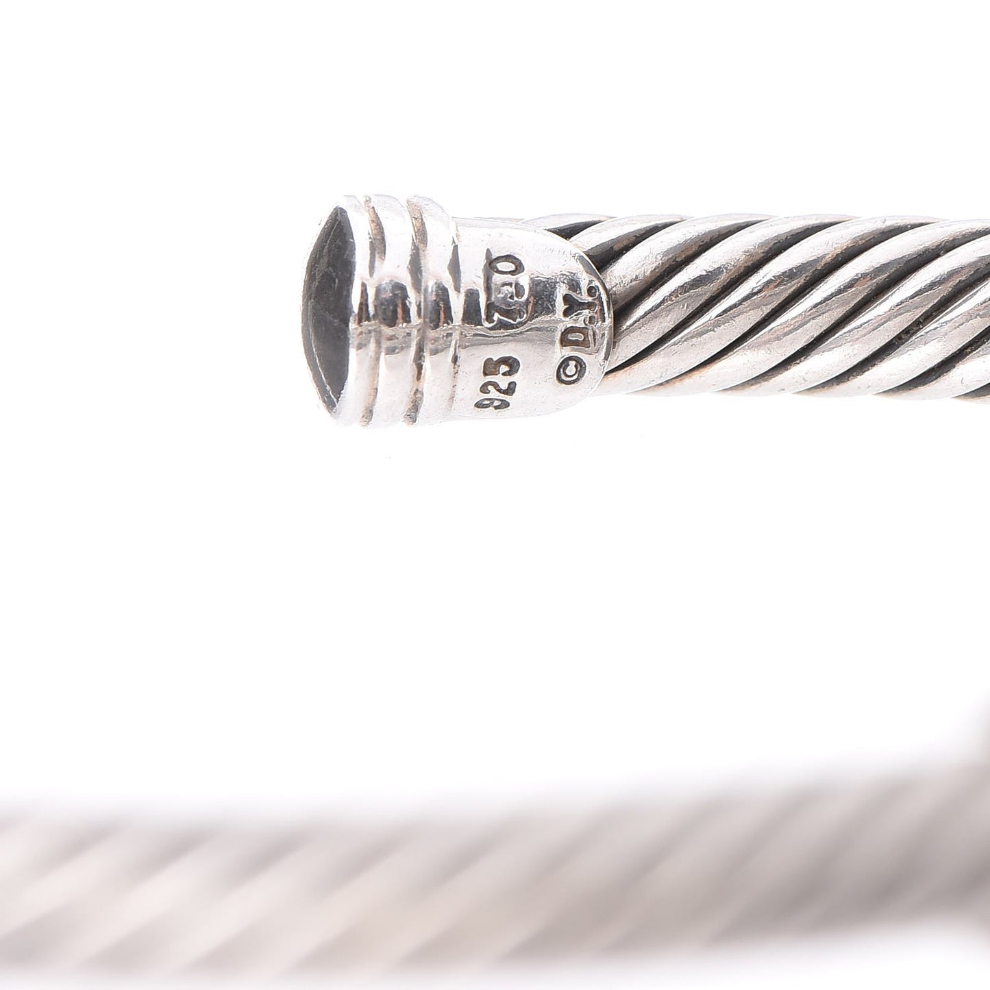 Sterling Silver 18K White Gold Diamond Pave 5mm X Cable Bracelet