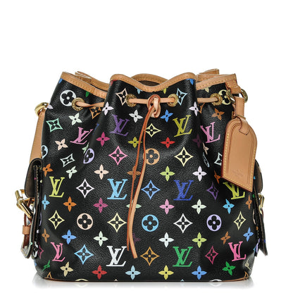 Louis Vuitton Monogram Multicolor Petit Noe Black 1 of 6