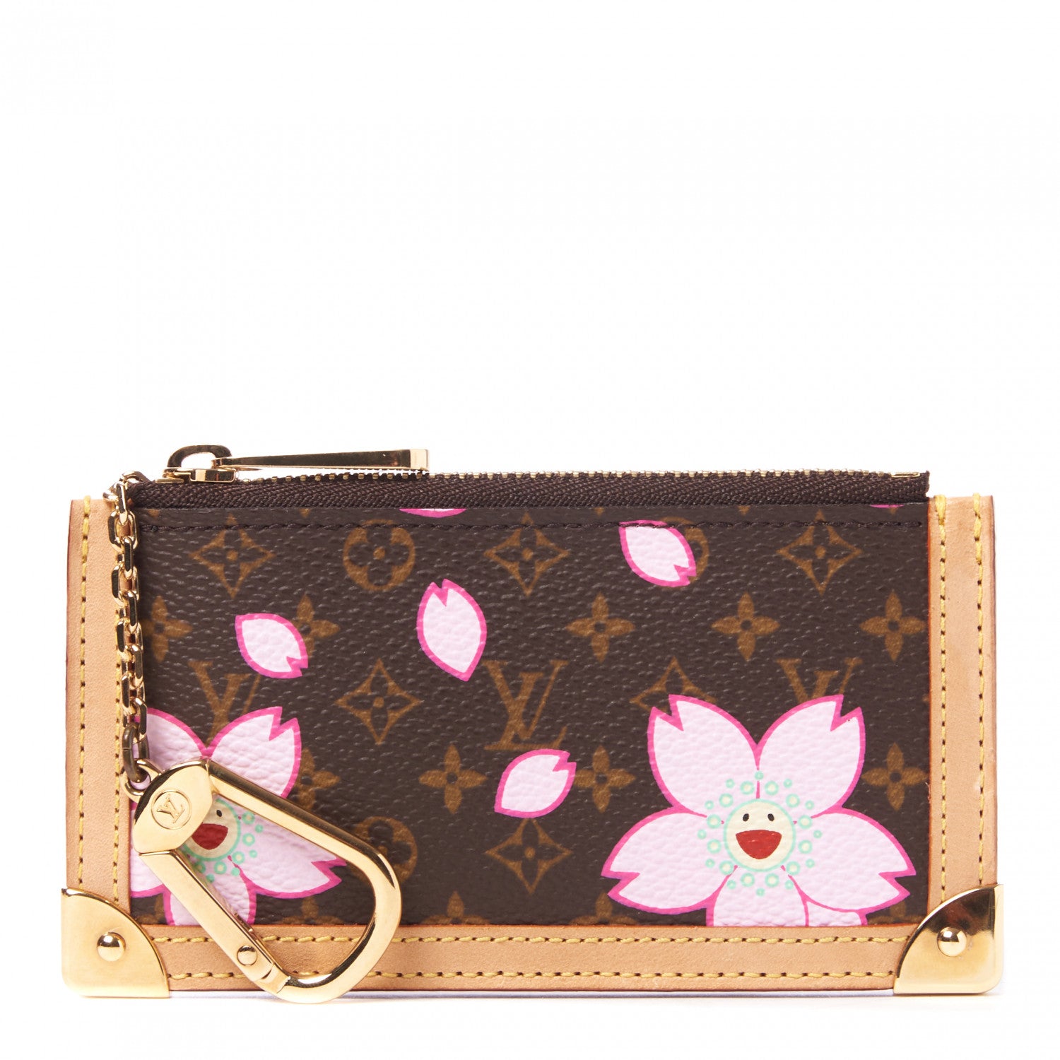Louis Vuitton Monogram Cherry Blossom Key Pouch Brown 1 of 6